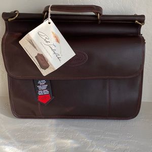Leather double-sided briefcase